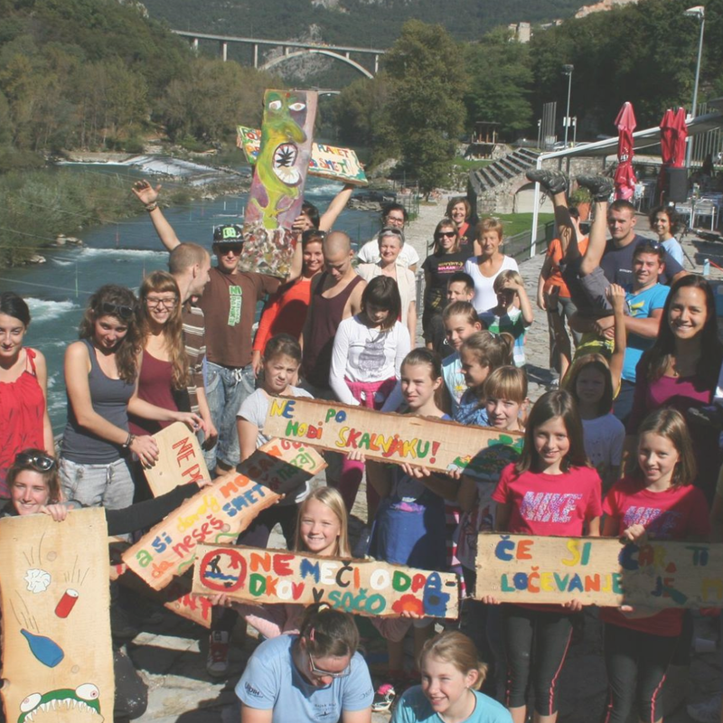 March and Cleanup Campaign along the Soča River