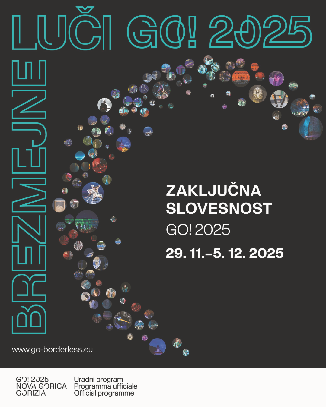 Luci di Natale senza confini  con una cerimonia di chiusura illuminata