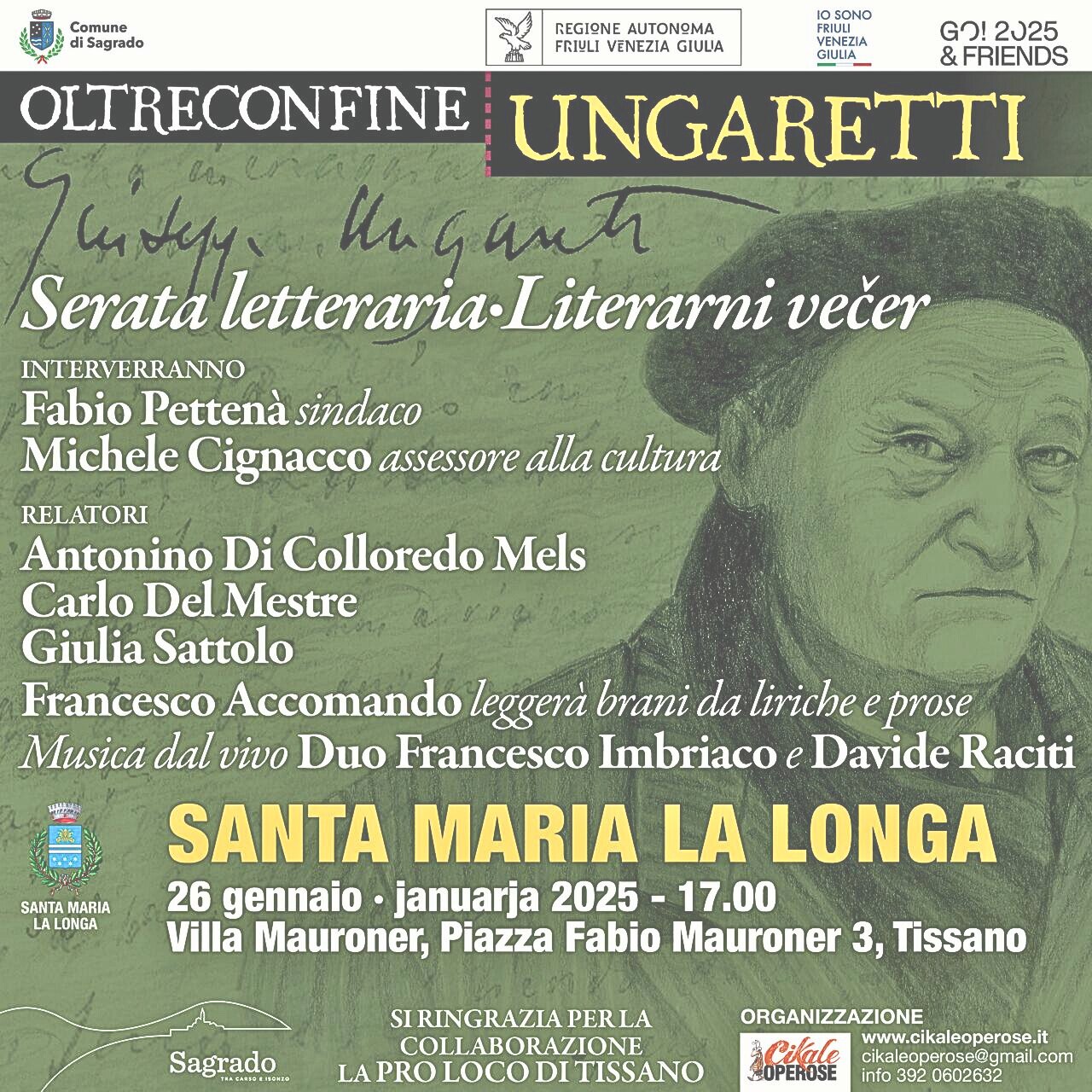 Literarni Večer "Oltreconfine Ungaretti"