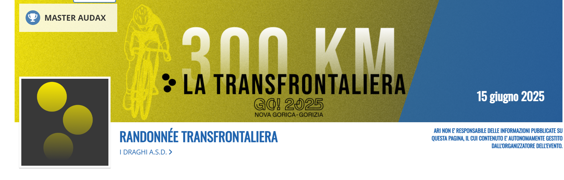 Audax Brevet 300 Km La Transfrontaliera