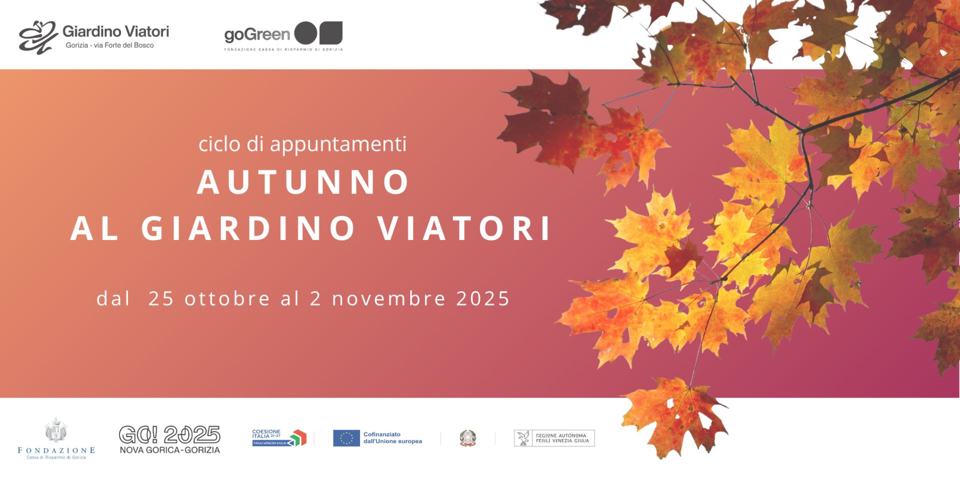 Ciclo di appuntamenti - AUTUNNO AL GIARDINO VIATORI