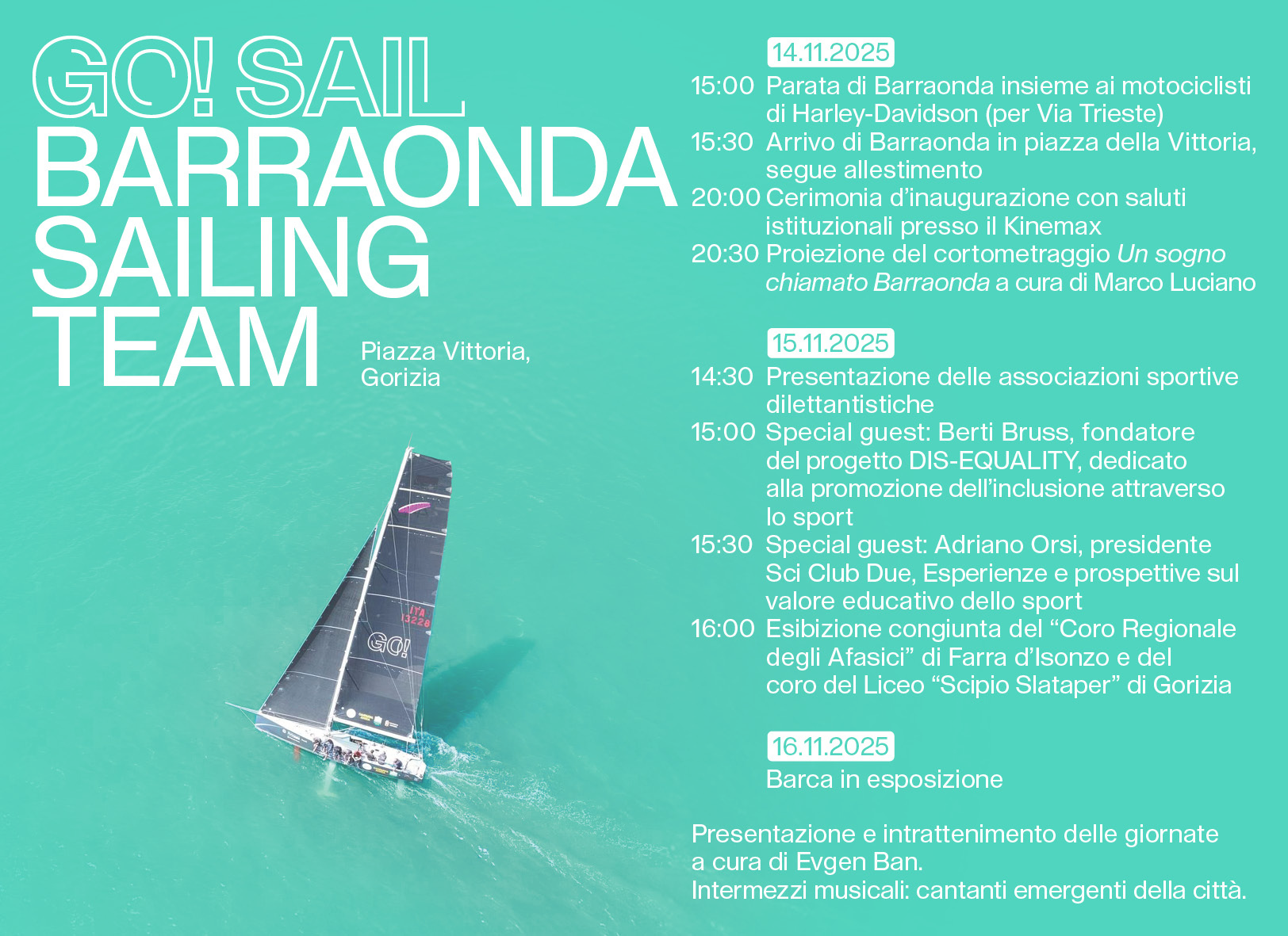 GO! SAIL– Barraonda, jadrnica, ki združuje