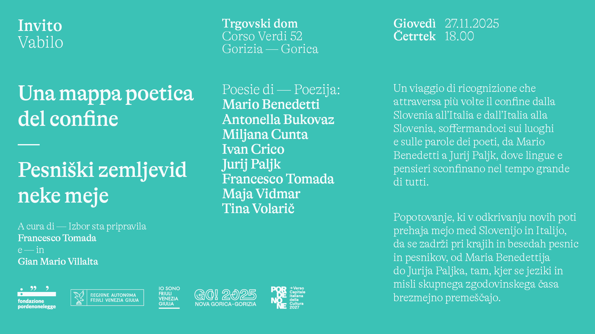 Pesniški zemljevid neke meje