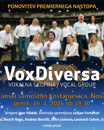 Ponovitev Premiernega Nastopa Vokalne Skupine VoxDiversa