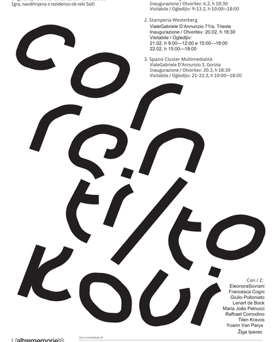 Correnti / Tokovi Igra, navdihnjena z rezidenco ob reki Soči