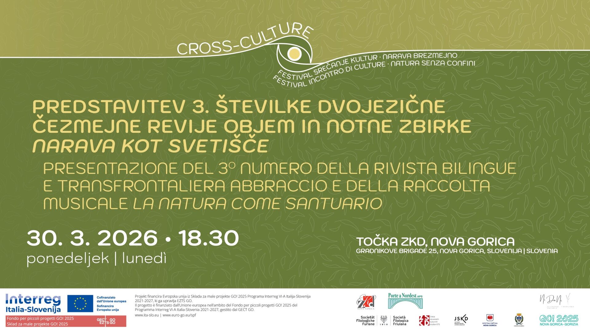 Predstavitev revije »Objem« in notne zbirke »Narava kot svetišče