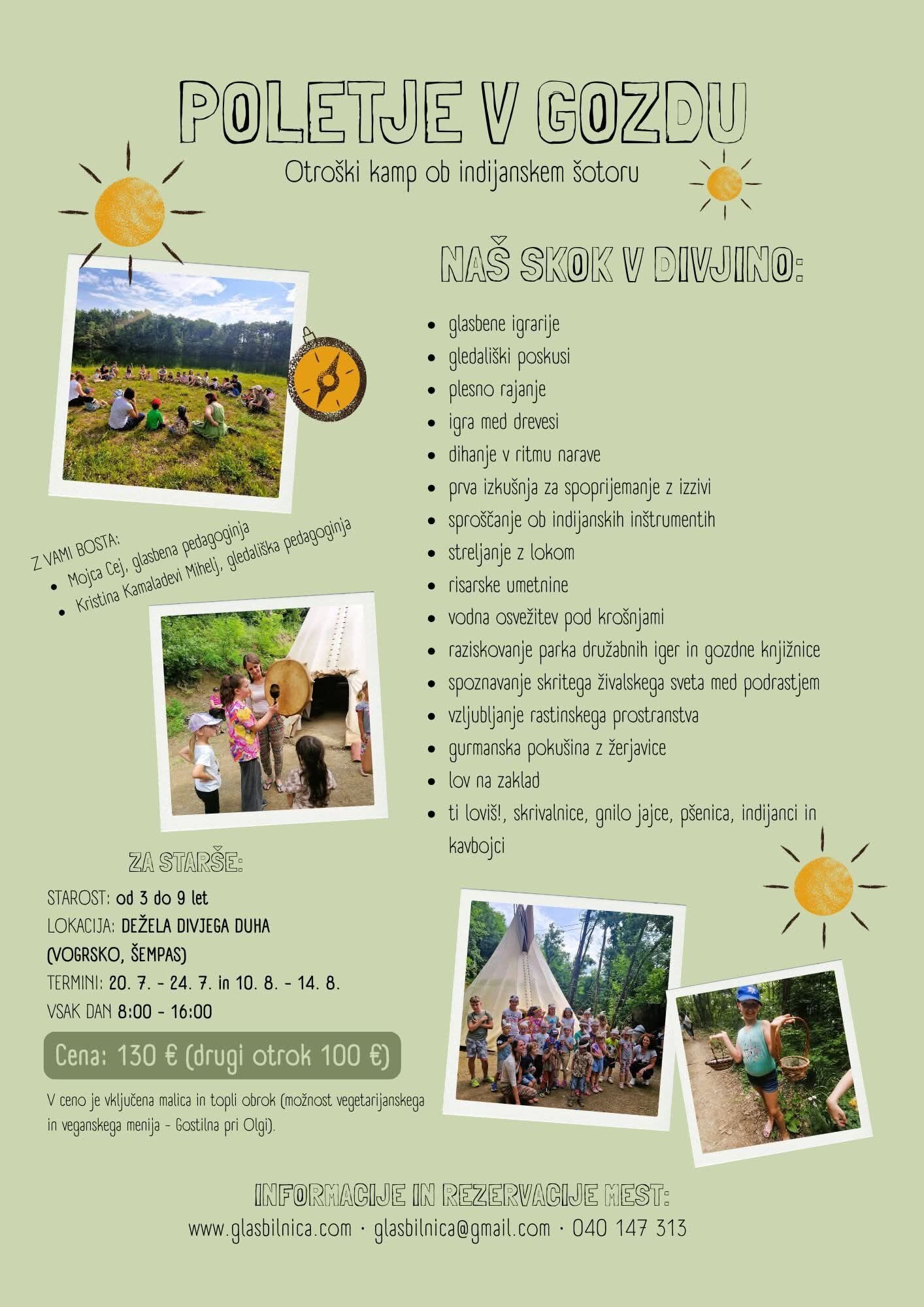Summer in the forest: Children's camp by the Indian tent
