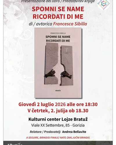 Book Launch: “Spomni se name - Ricordati di me” by Francesca Sibilla