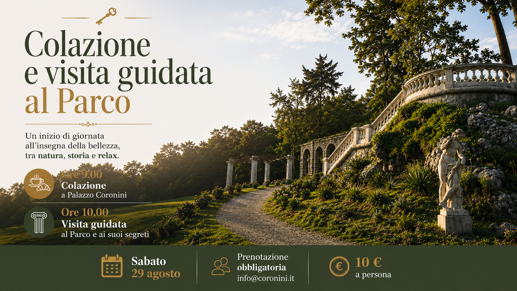 Breakfast and Guided Tour of the Park at Palazzo Coronini