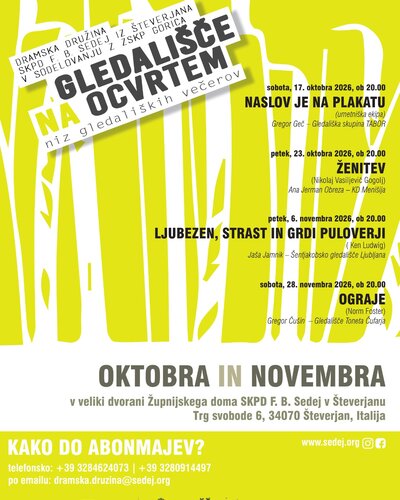 Gledališče na ocvrtem 2026 – Theatre evenings 