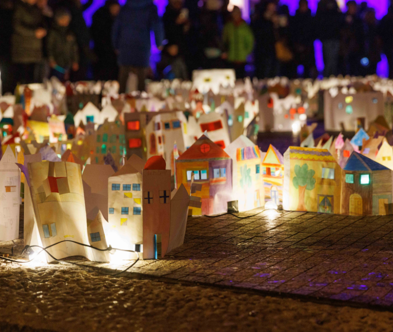 Razsvetljena zaključna slovesnost