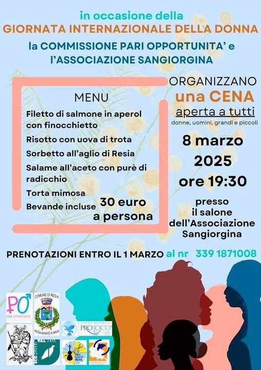 March 8 dinner in Resia