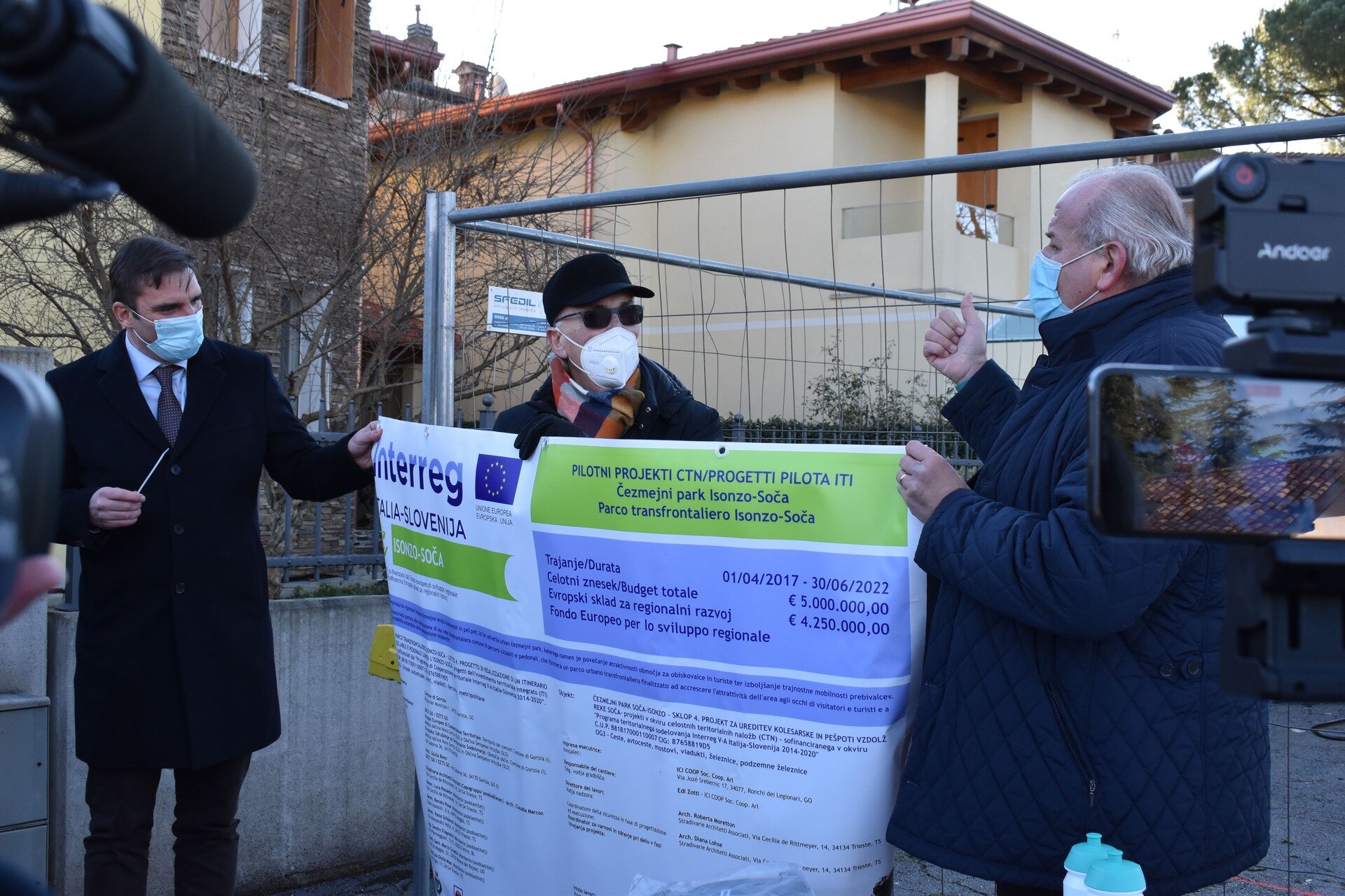Inaugurato il cantiere dei lotti 3 e 4 del progetto Isonzo-Soča Inaugurato il cantiere dei lotti 3 e 4 del progetto Isonzo-Soča