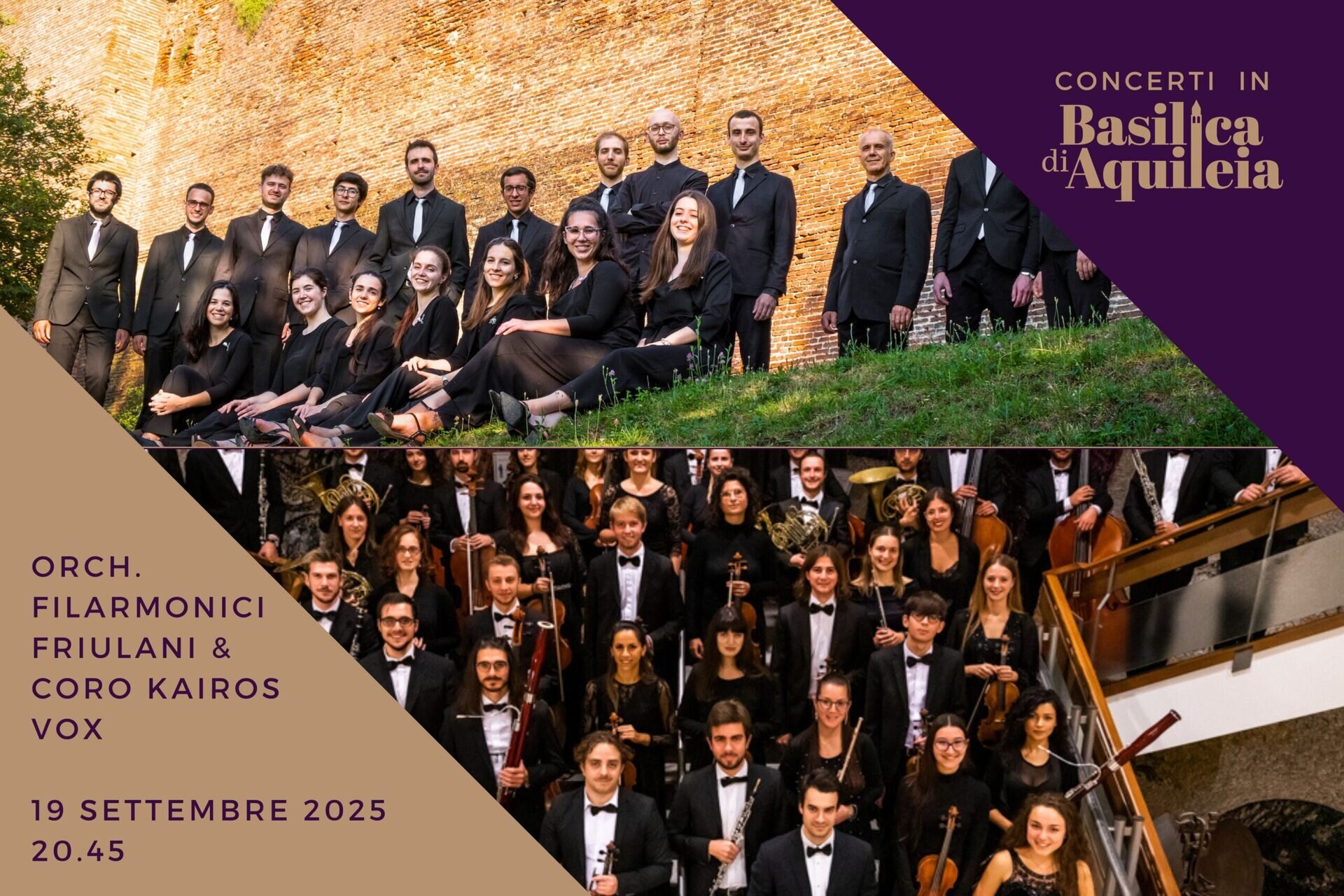 Concerti in Basilica 2025: Orchestra giovanile Filarmonici Friulani e coro Kairos Vox