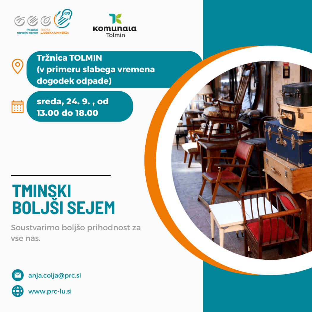 Tminski BOLJŠI – Second-hand Fair in Tolmin