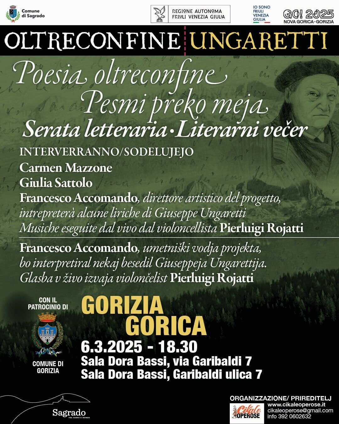 Settima serata letteraria del progetto "Oltreconfine Ungaretti"