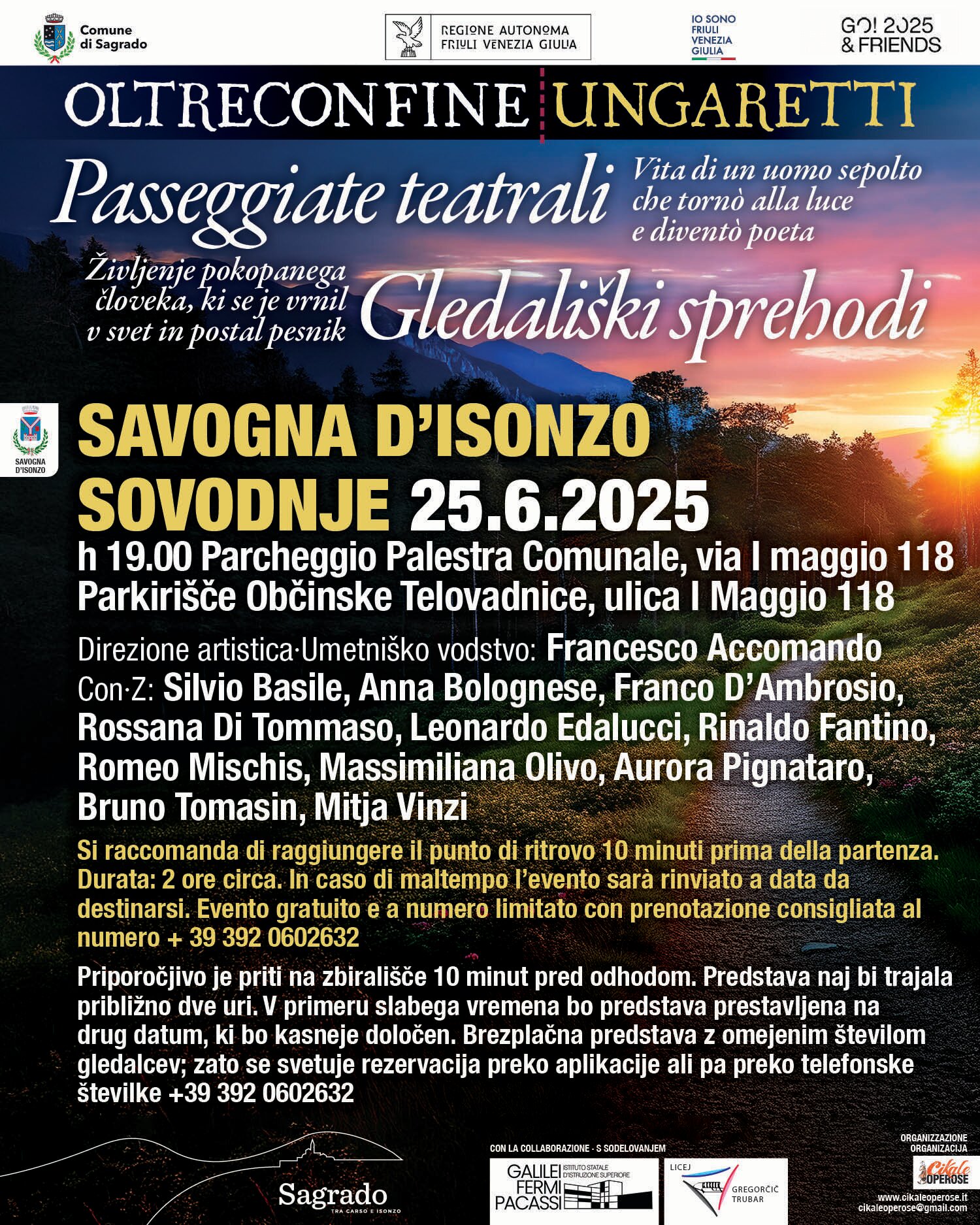 "Oltreconfine Ungaretti", gledališki sprehod