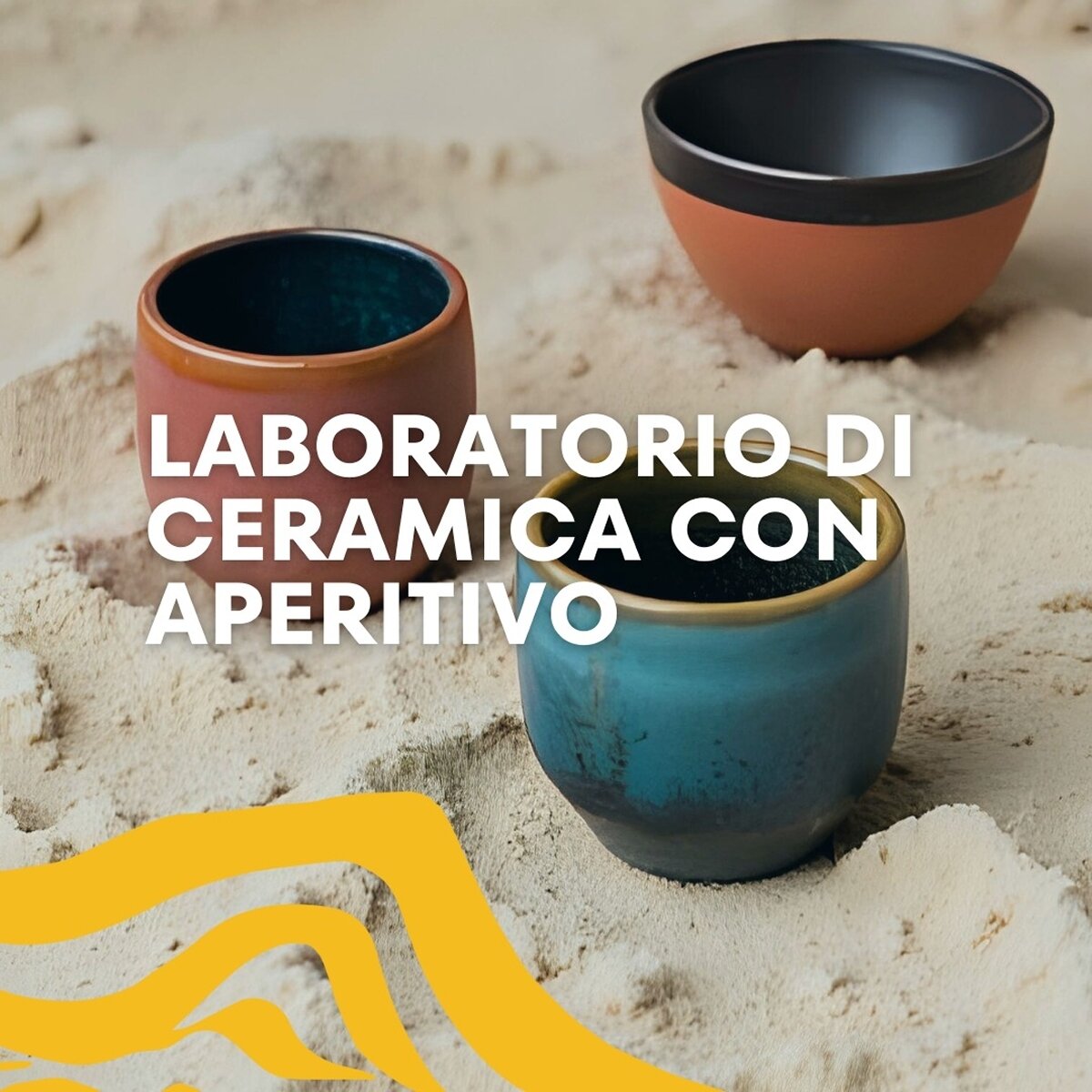 Laboratorio di ceramica con aperitivo